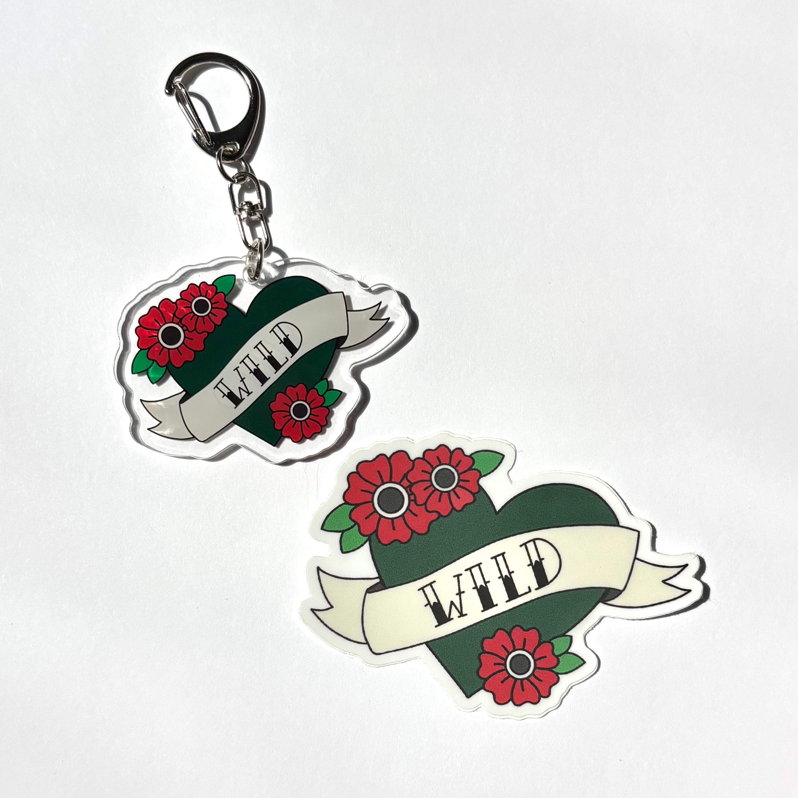 Wild Hockey Vinyl Sticker & Acrylic Keychain