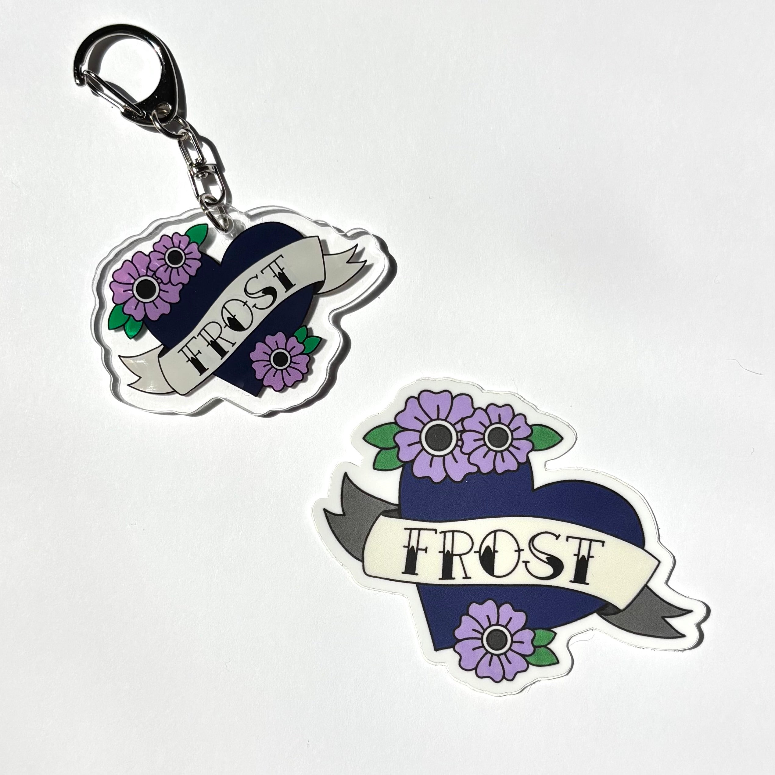 Frost Hockey Vinyl Sticker & Acrylic Keychain