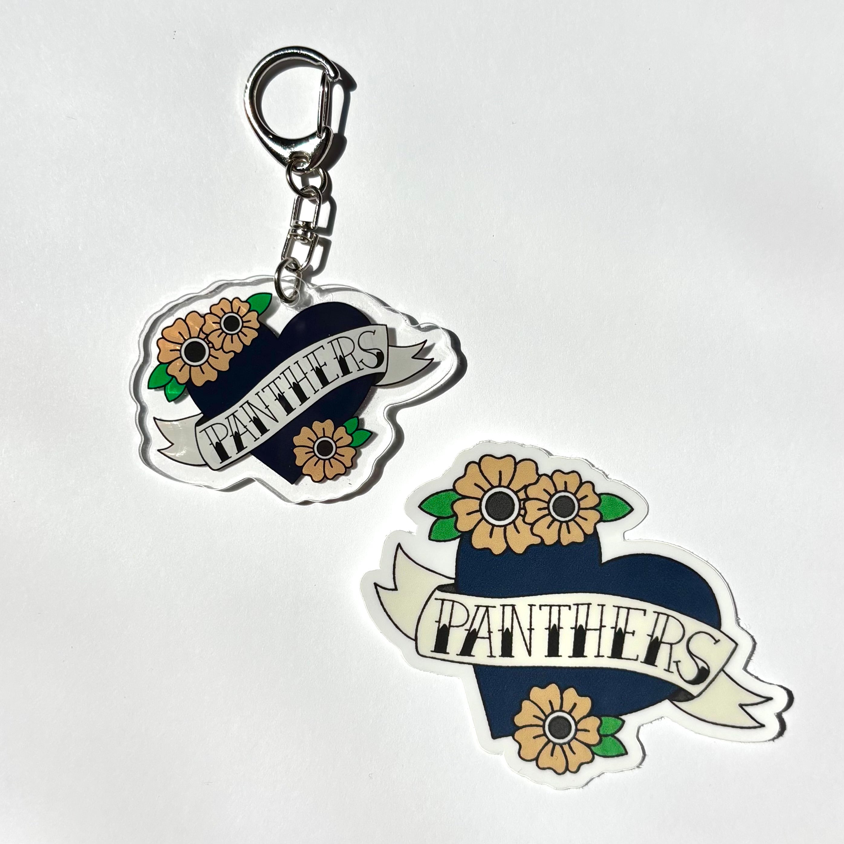 Panthers Hockey Vinyl Sticker & Acrylic Keychain
