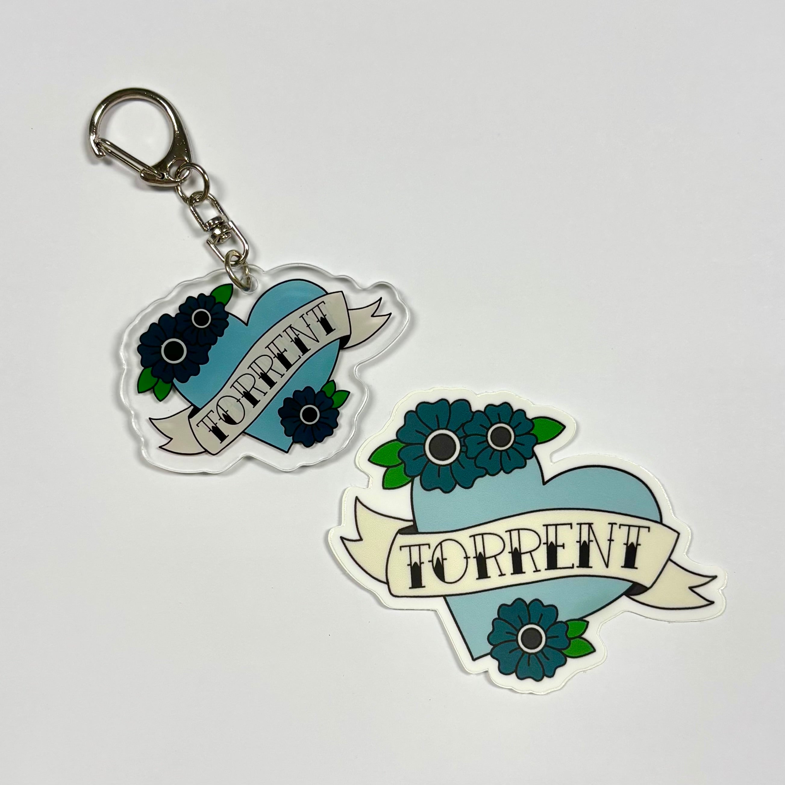 Torrent Hockey Vinyl Sticker & Acrylic Keychain