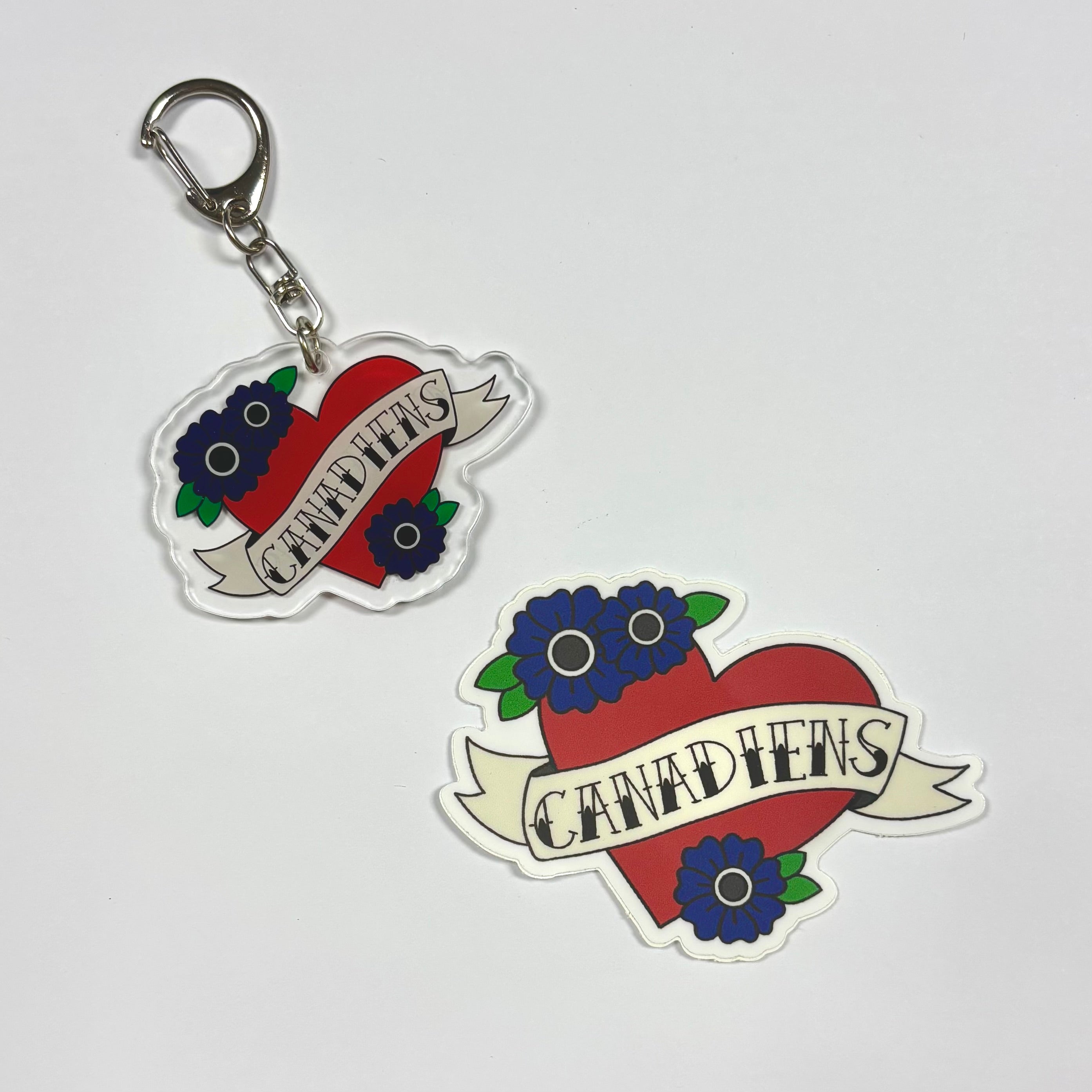 Canadiens Hockey Vinyl Sticker & Acrylic Keychain