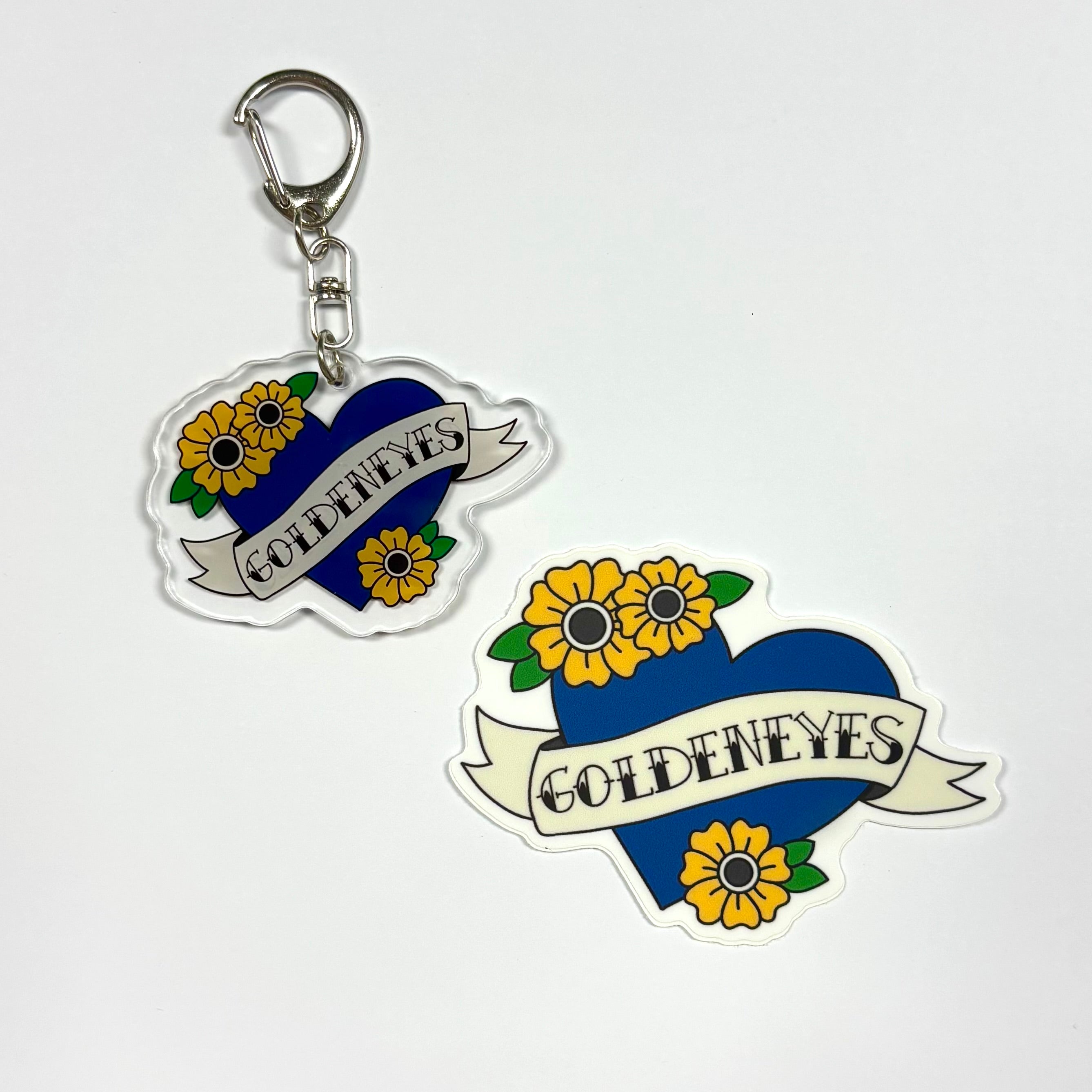 Goldeneyes Hockey Vinyl Sticker & Acrylic Keychain