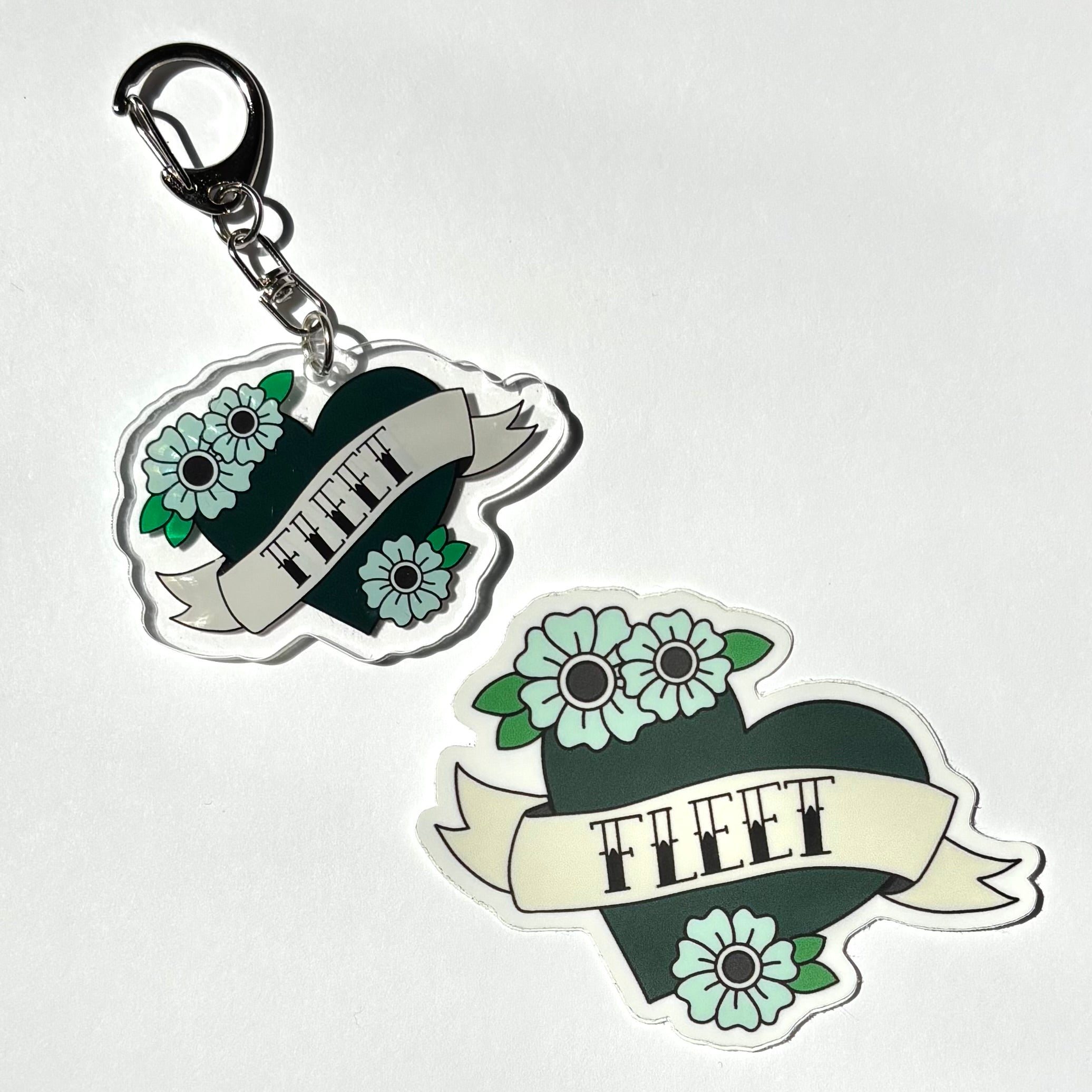 Fleet Hockey Vinyl Sticker & Acrylic Keychain