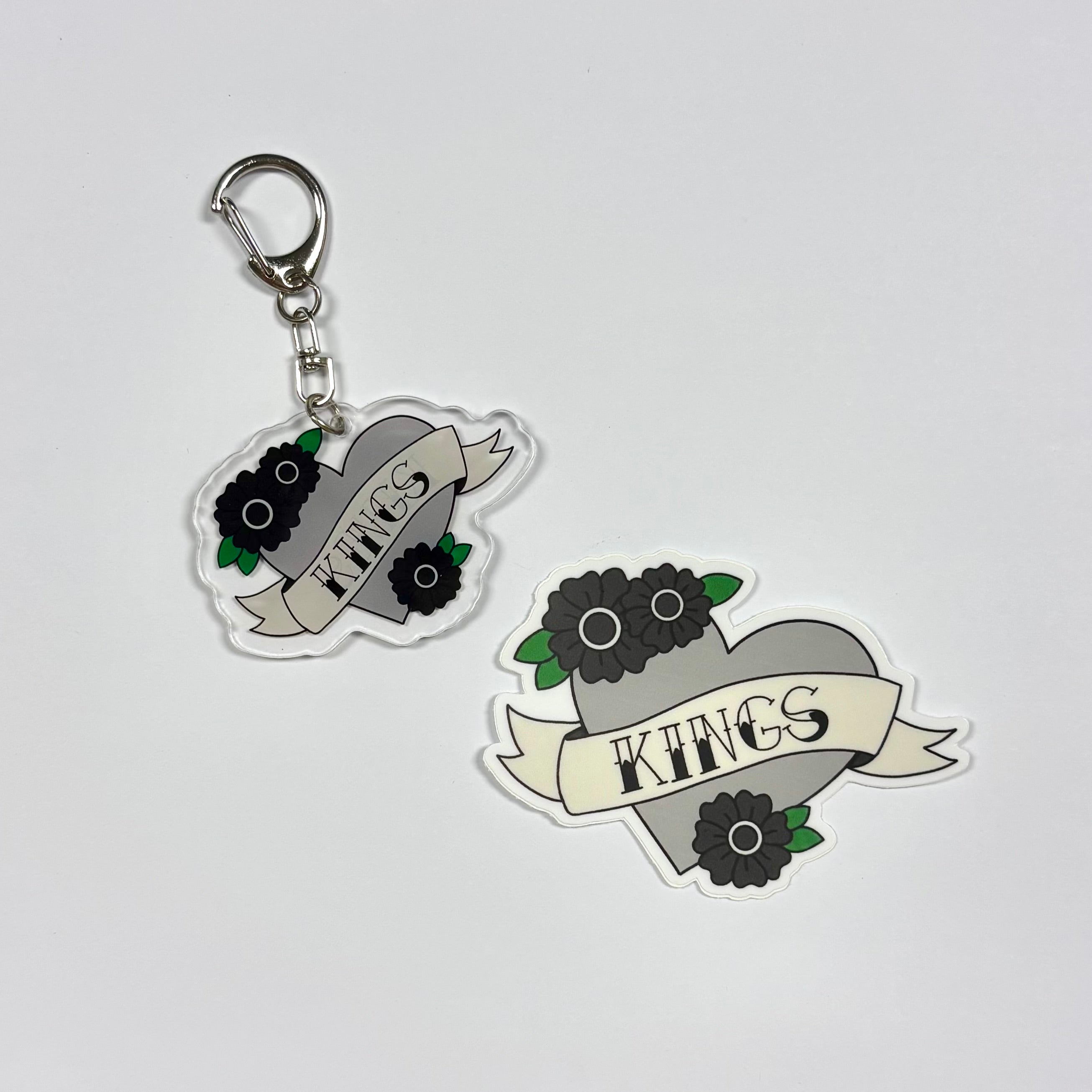 Kings Hockey Vinyl Sticker & Acrylic Keychain