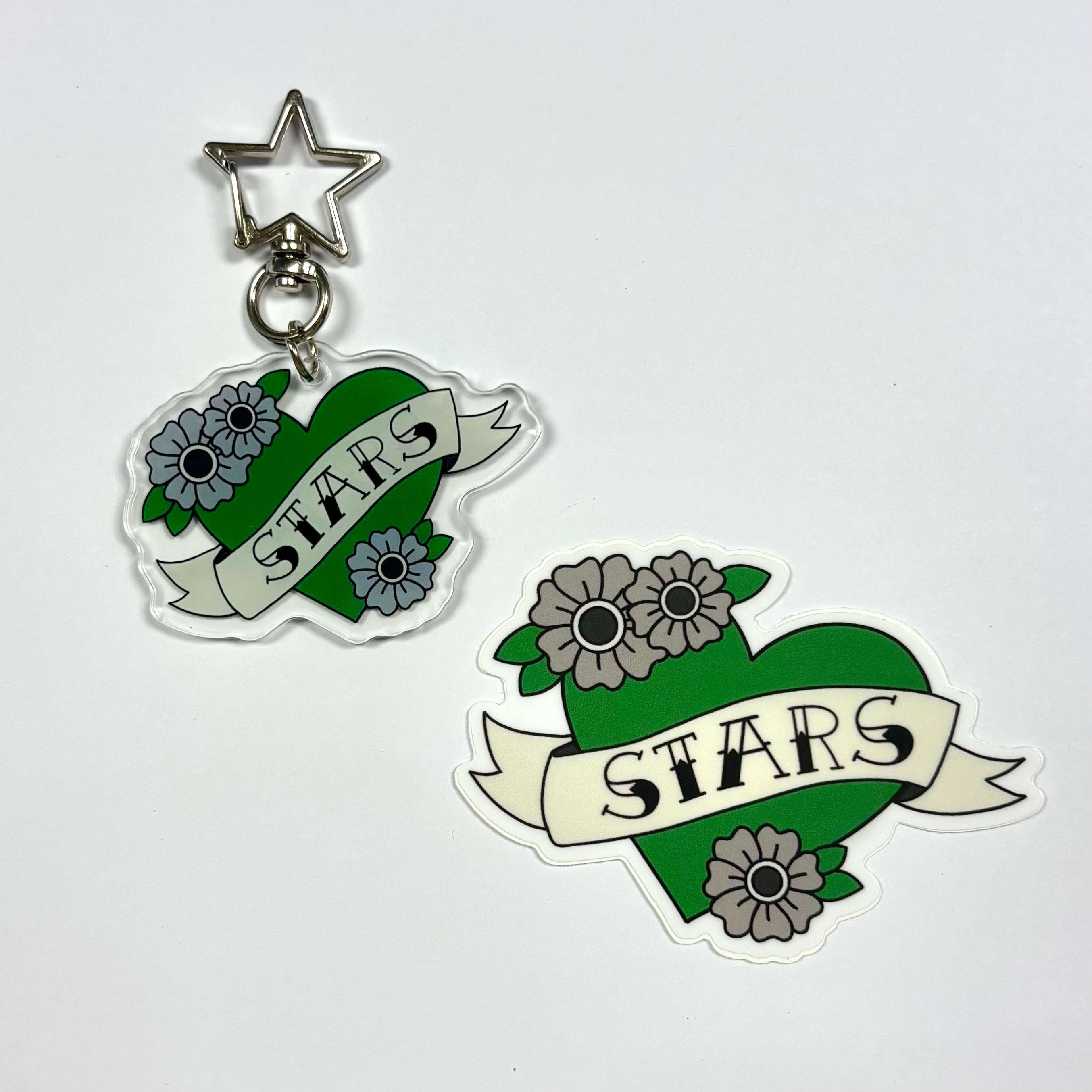 Stars Hockey Vinyl Sticker & Acrylic Keychain