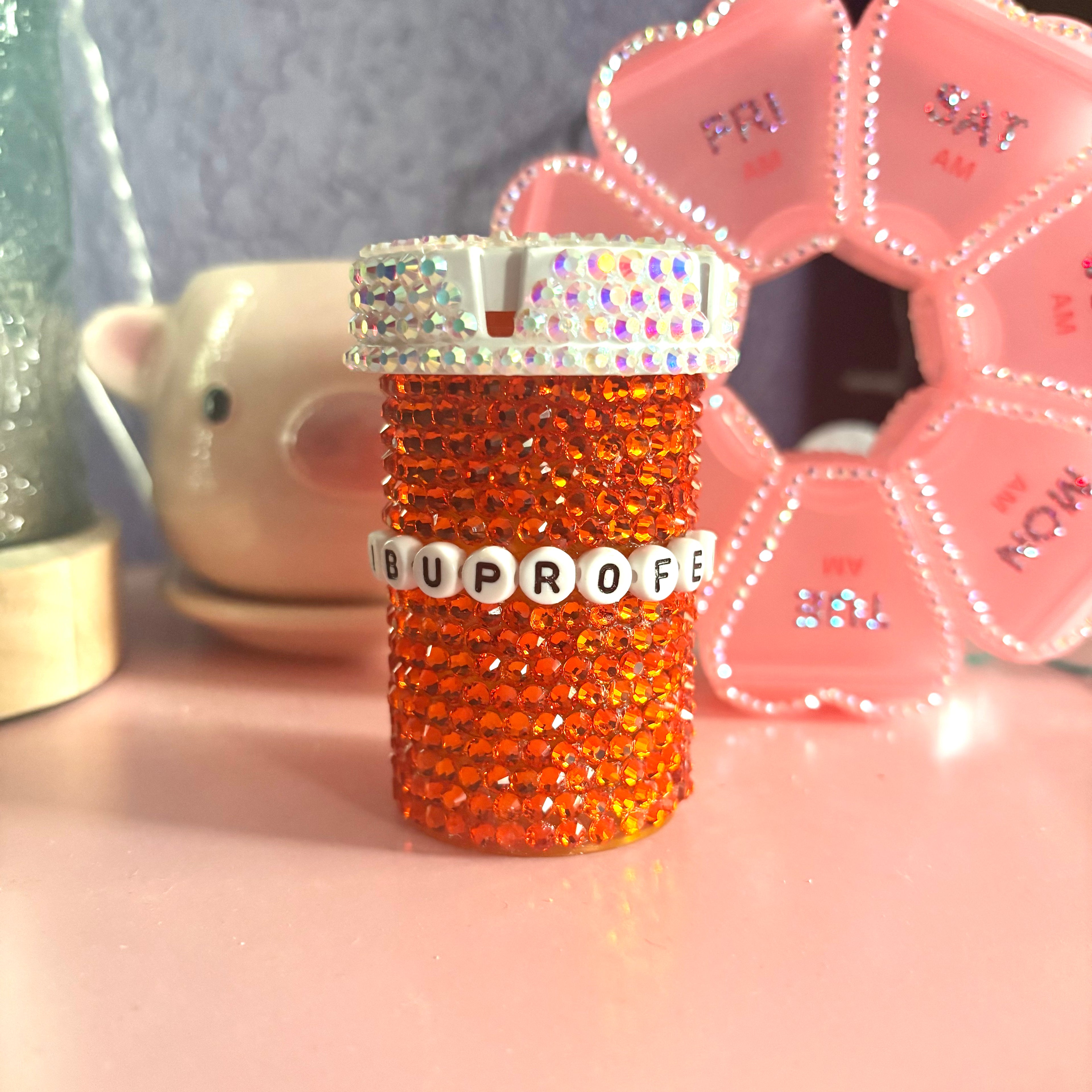 Oopsies Ibuprofen Rhinestone Pill Bottle