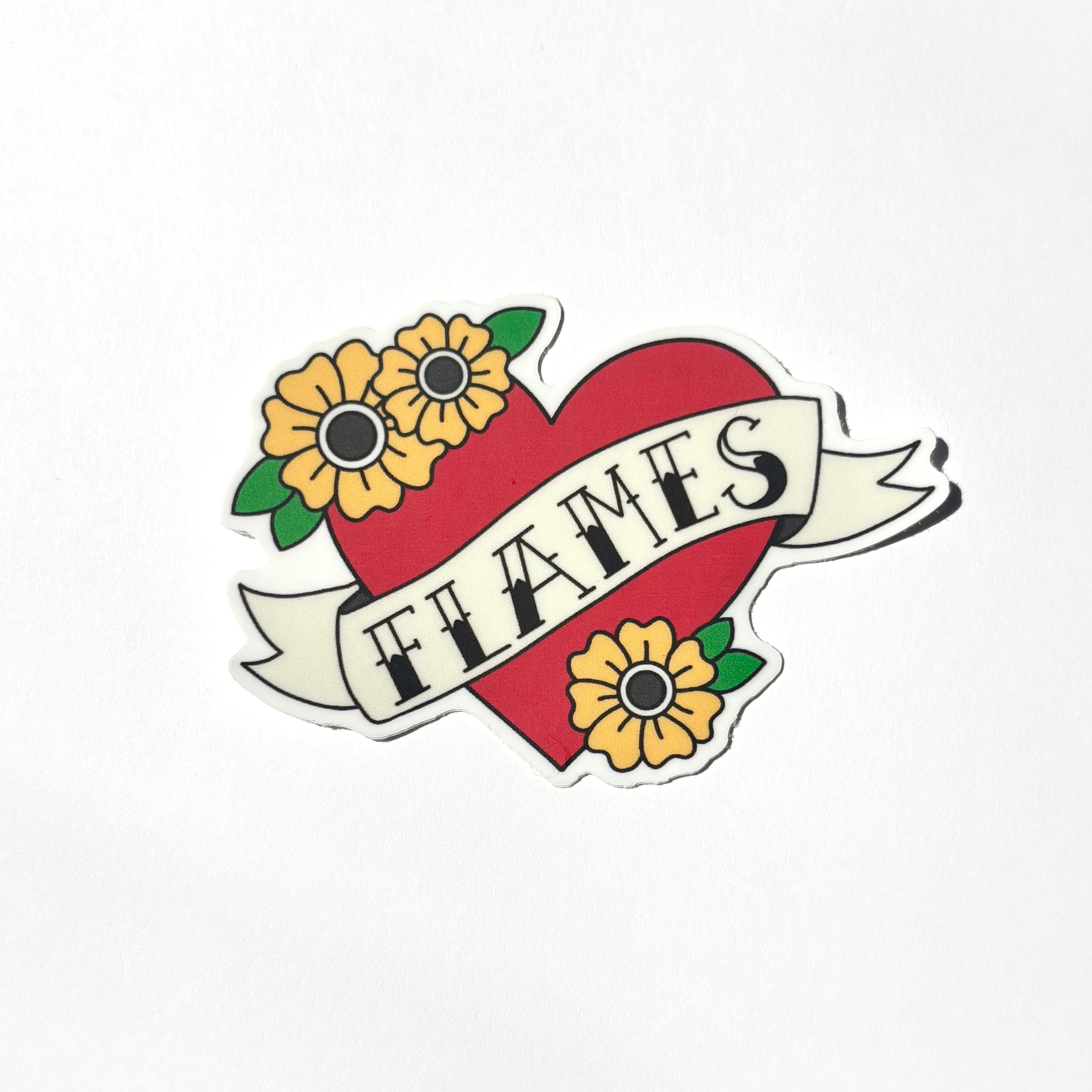 Flames Hockey Vinyl Sticker