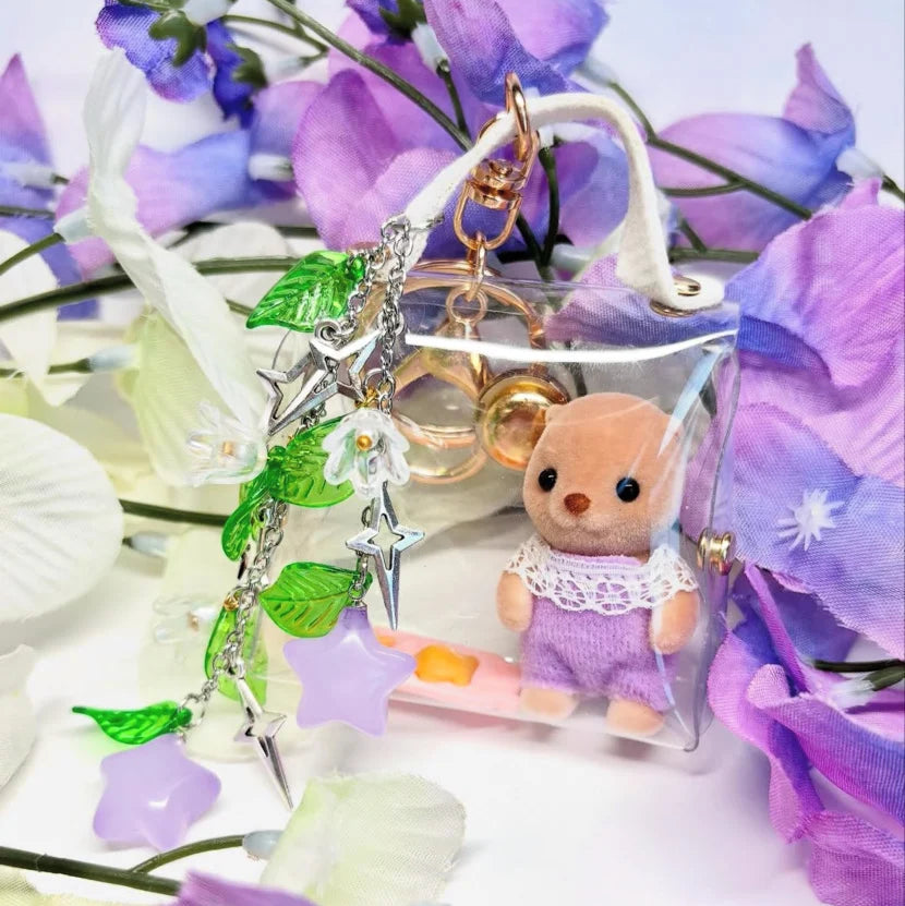 Sylvanian Baby Otter & Carrier Keychain